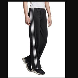 Adidas Size XL Women 3-Stripe Clima365 Wide leg flat waist pull on pant